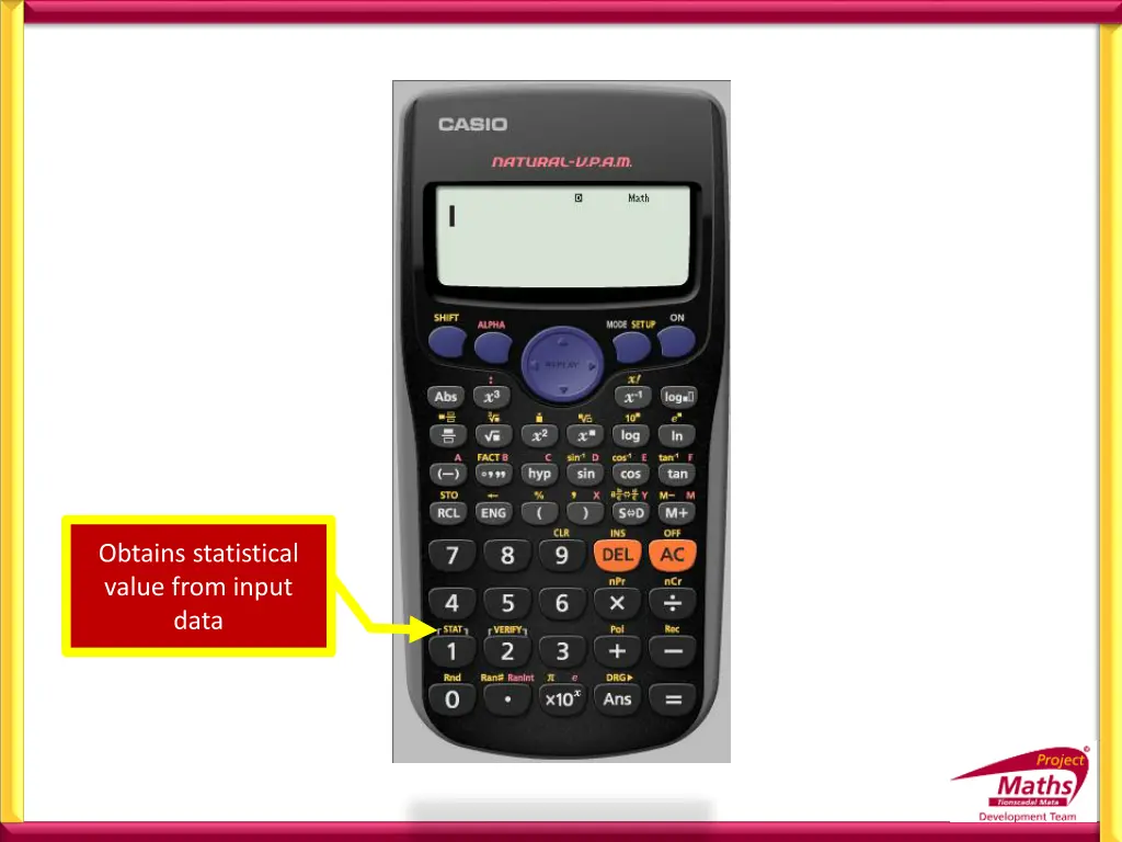 obtains statistical value from input data