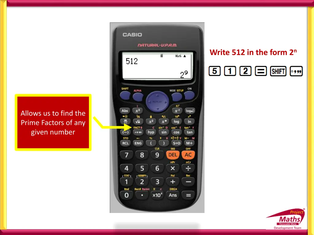 write 512 in the form 2 n 1
