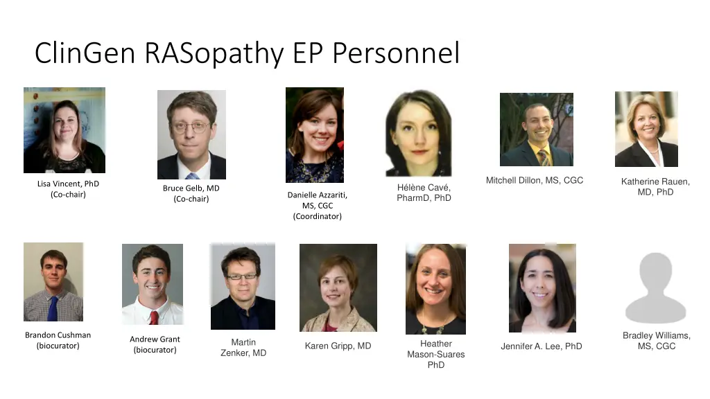 clingen rasopathy ep personnel