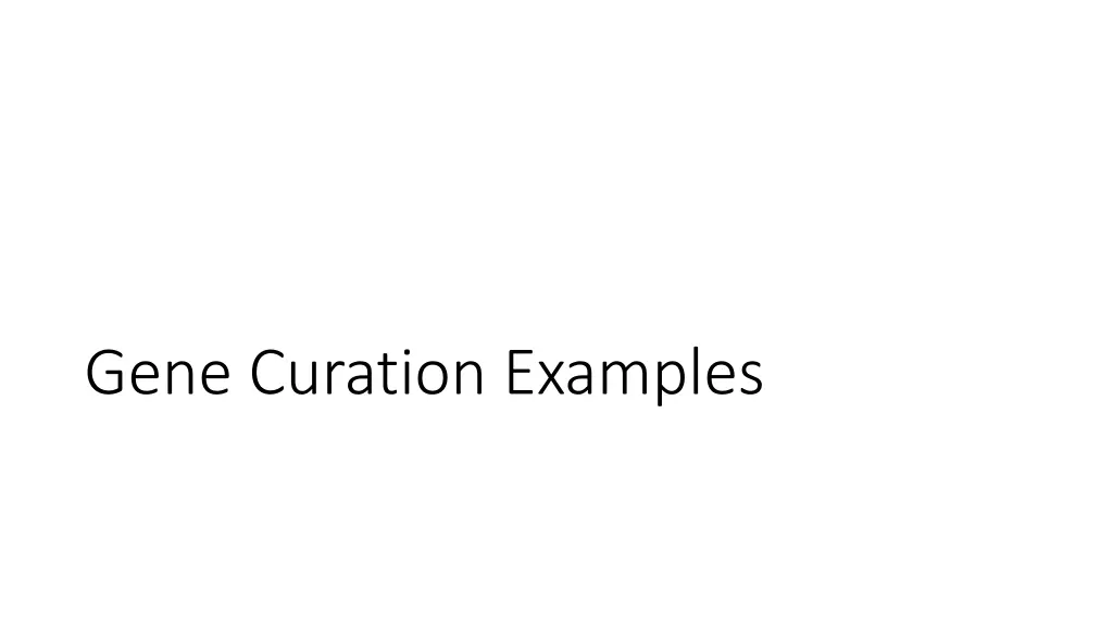 gene curation examples