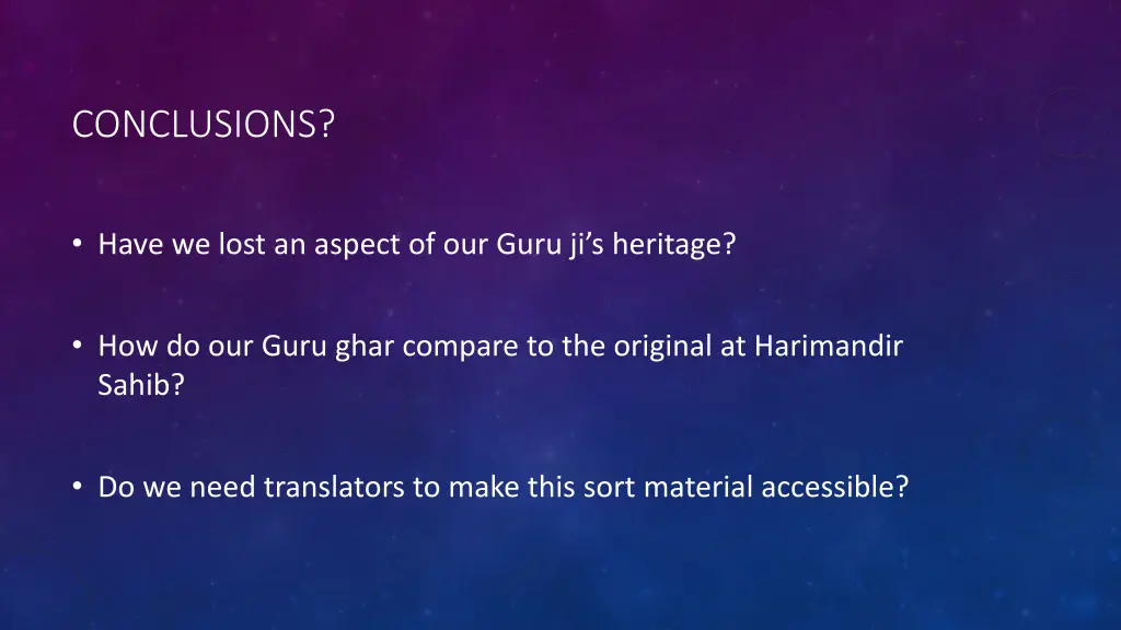 conclusions