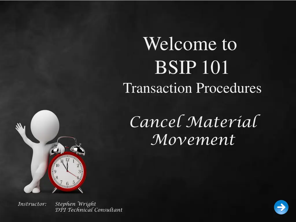 welcome to bsip 101 transaction procedures
