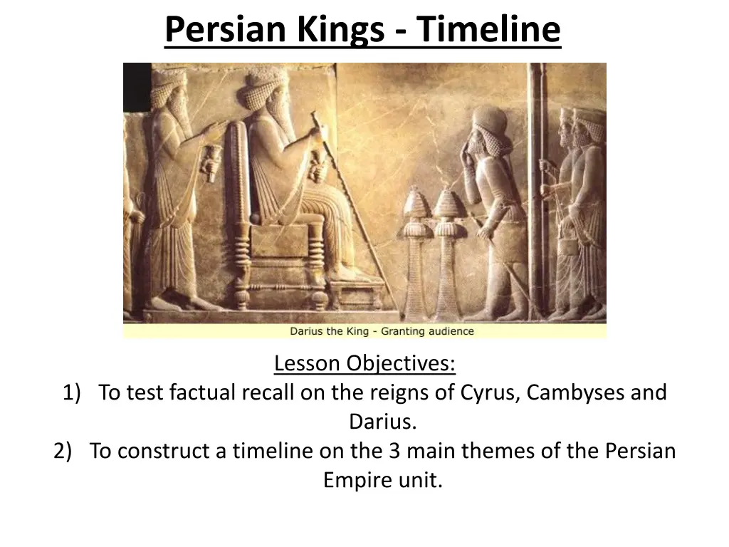 persian kings timeline