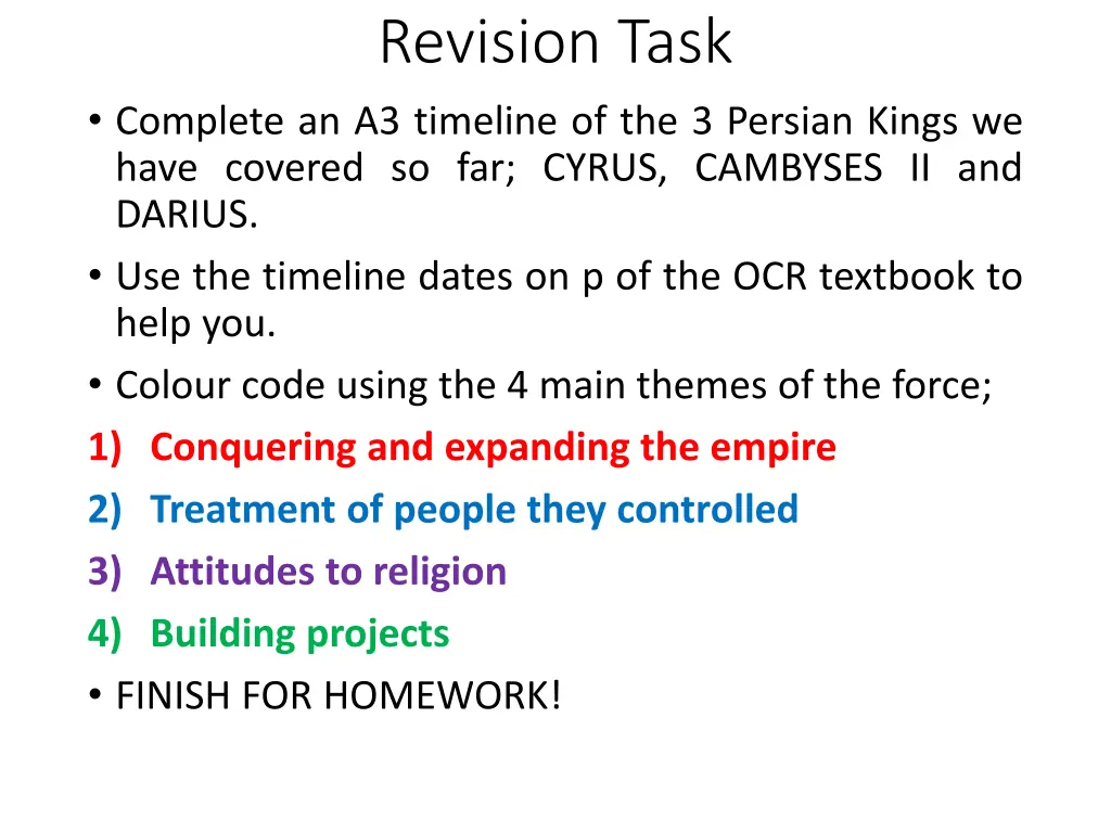revision task