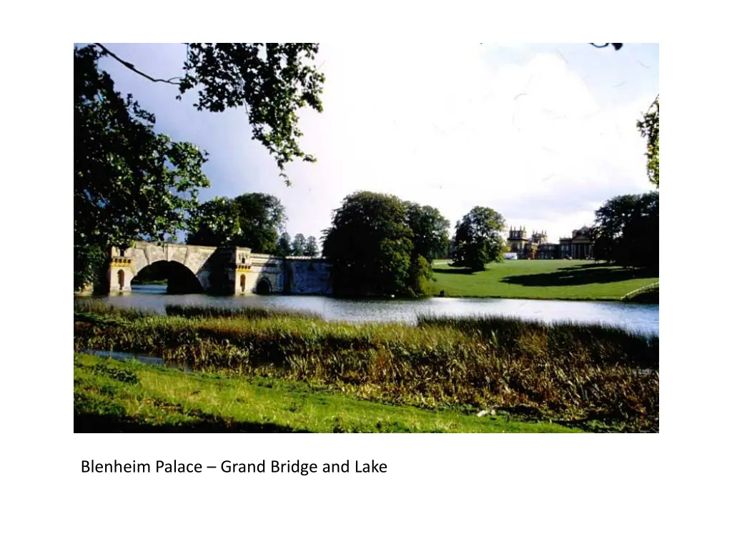 blenheim palace grand bridge and lake
