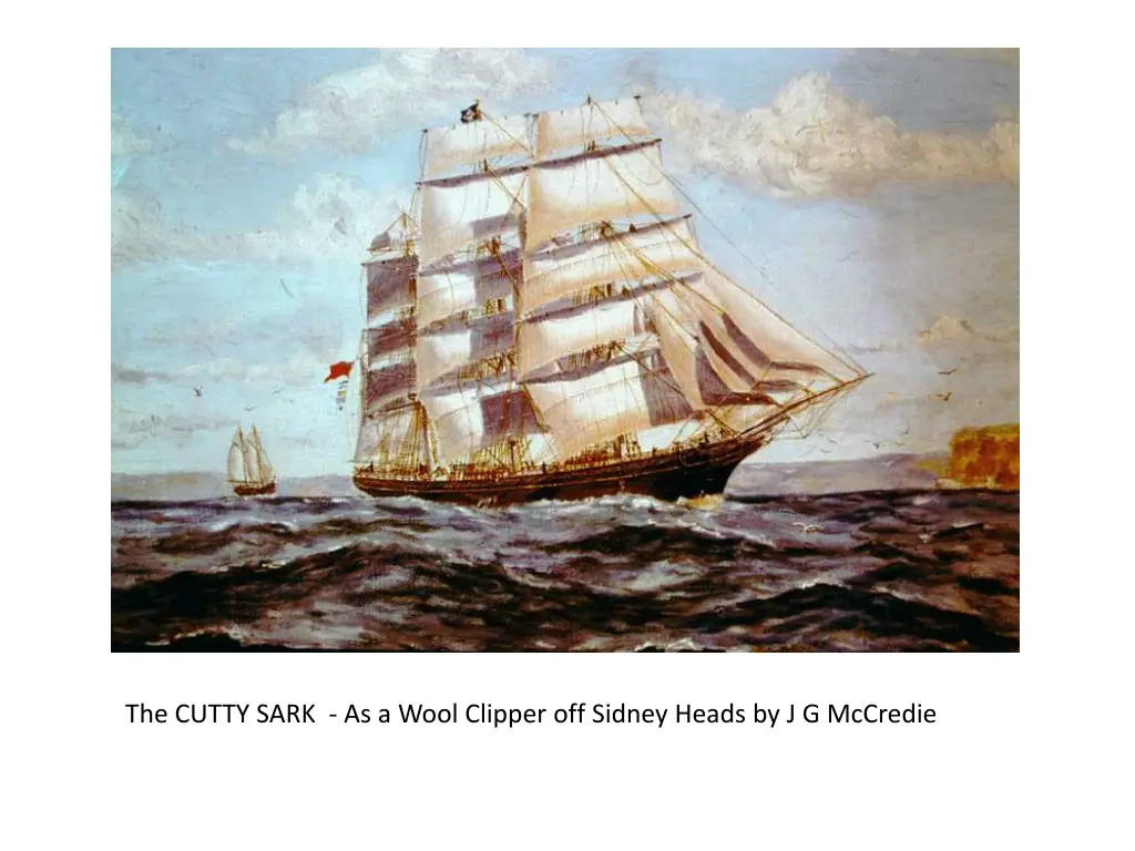 the cutty sark as a wool clipper off sidney heads