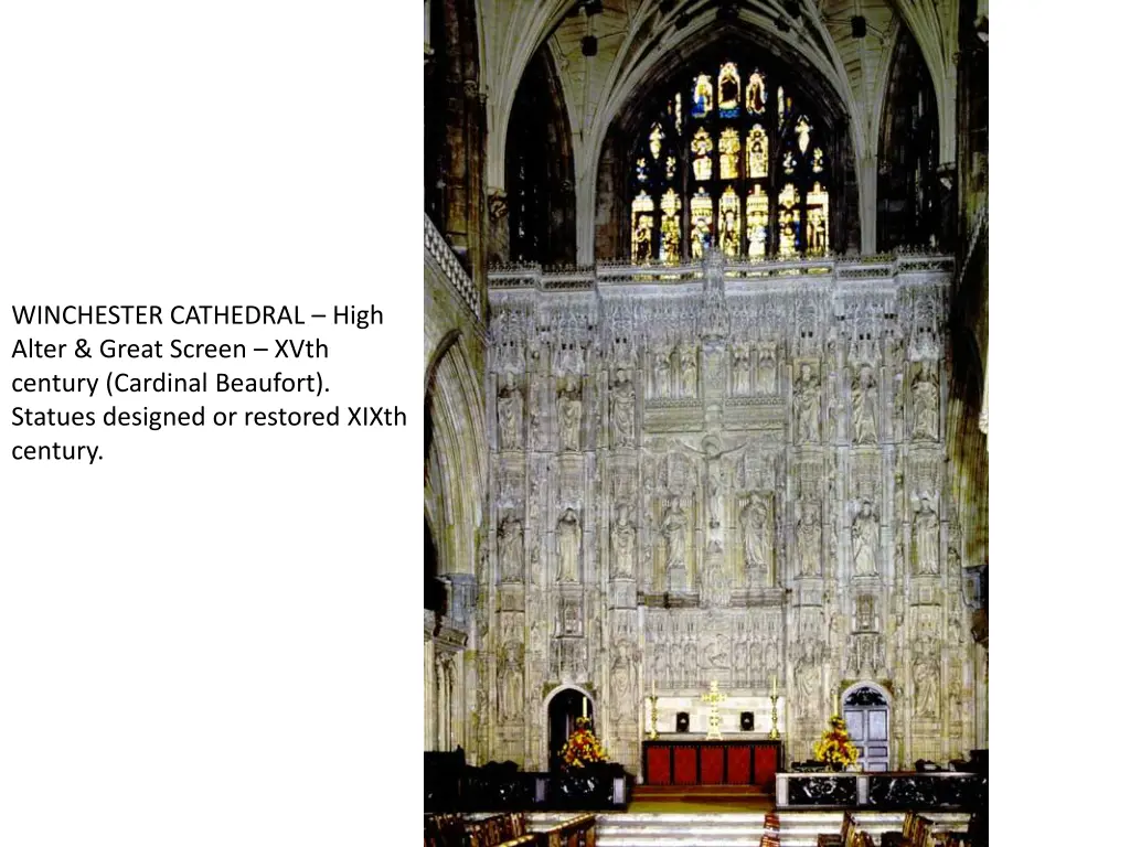 winchester cathedral high alter great screen xvth