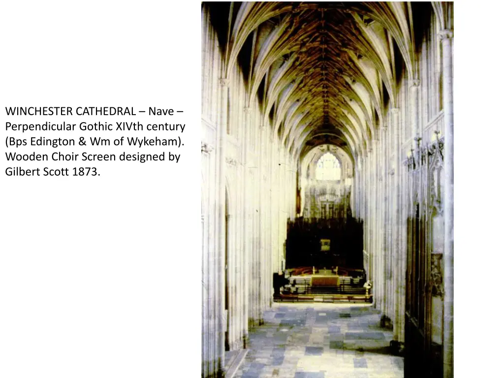 winchester cathedral nave perpendicular gothic