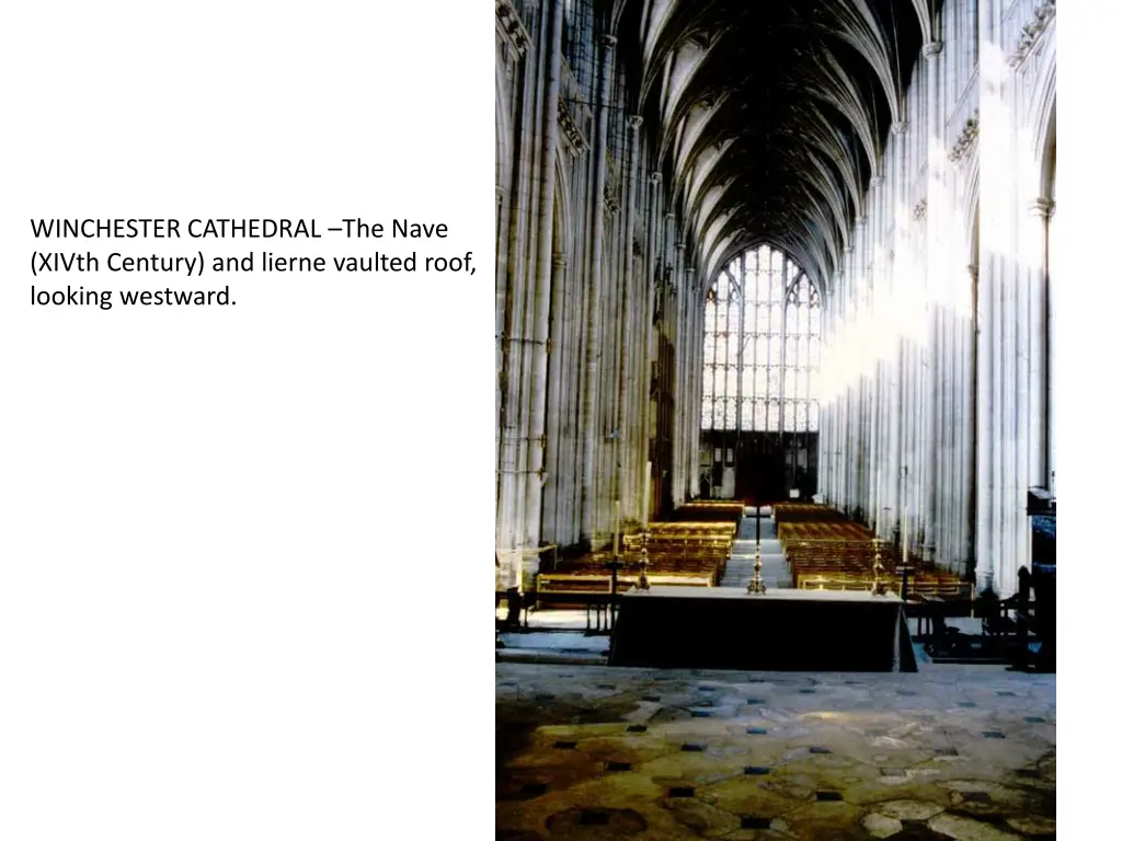 winchester cathedral the nave xivth century