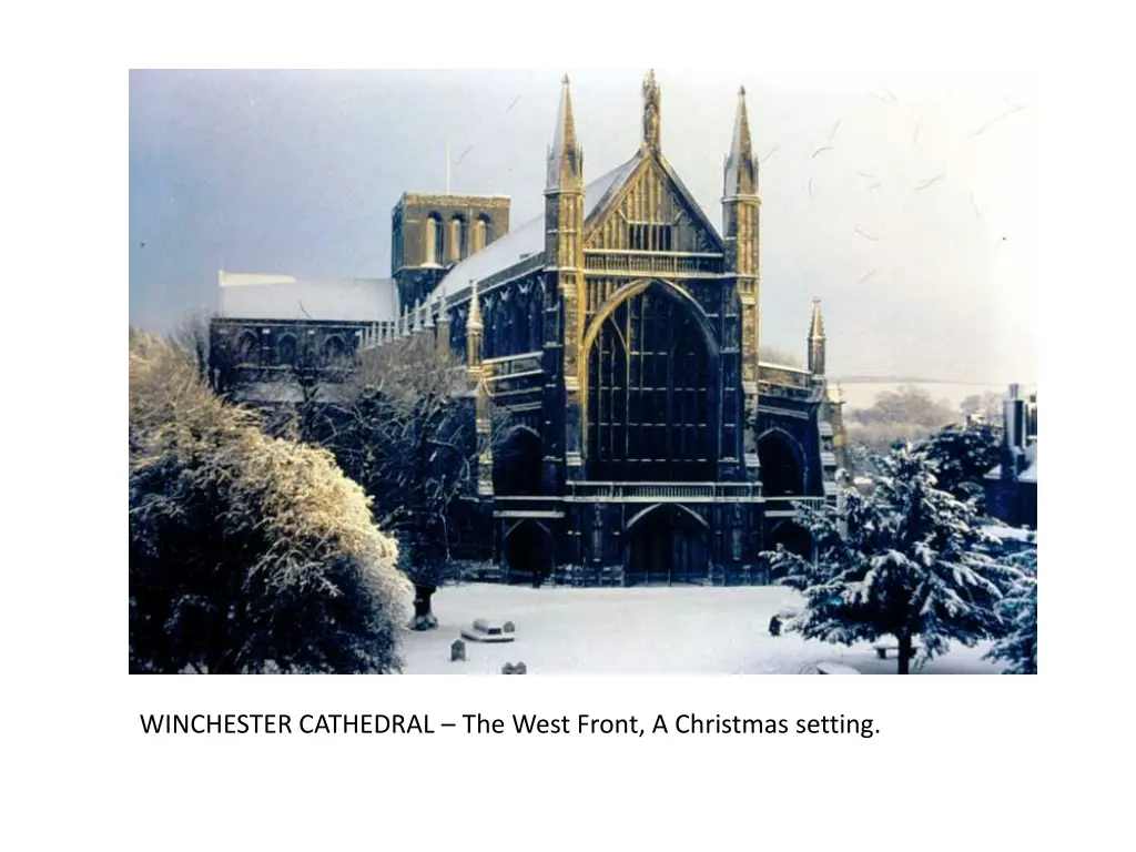 winchester cathedral the west front a christmas