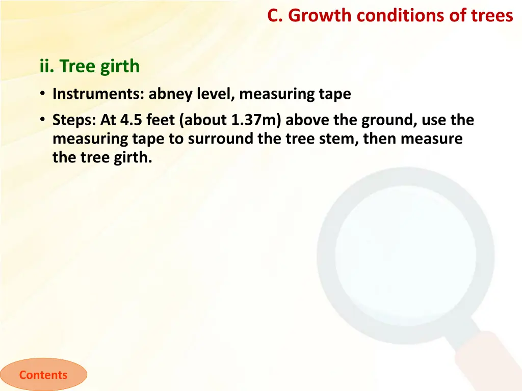 c growth conditions of trees 5