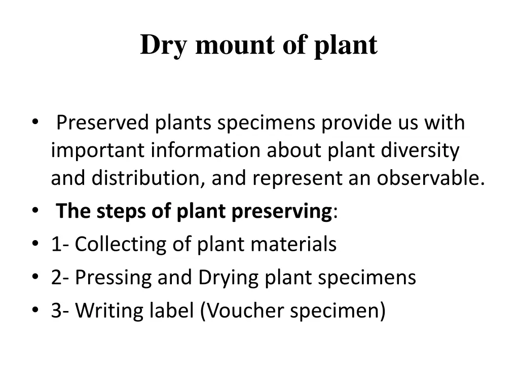 dry mount of plant 1