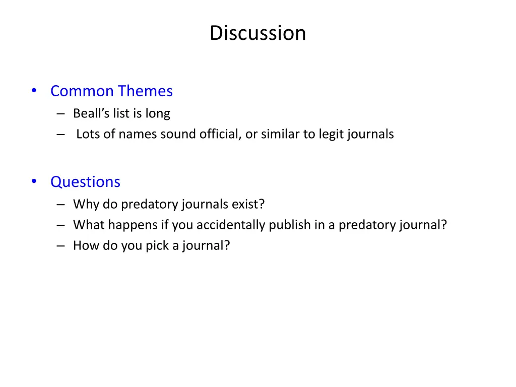 discussion