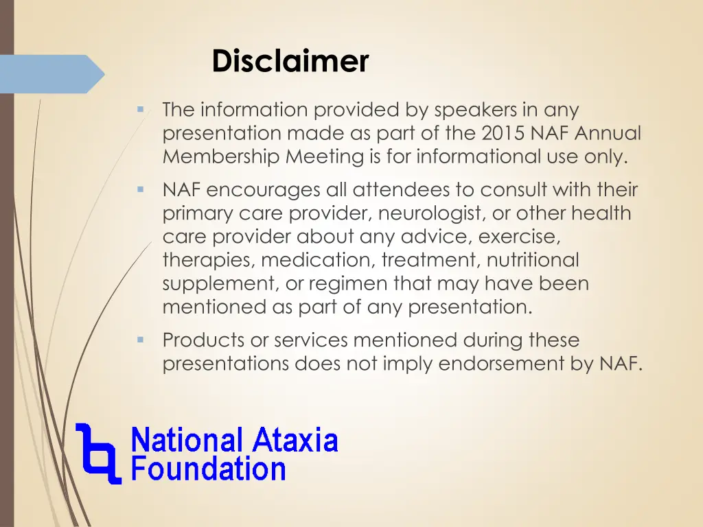 disclaimer