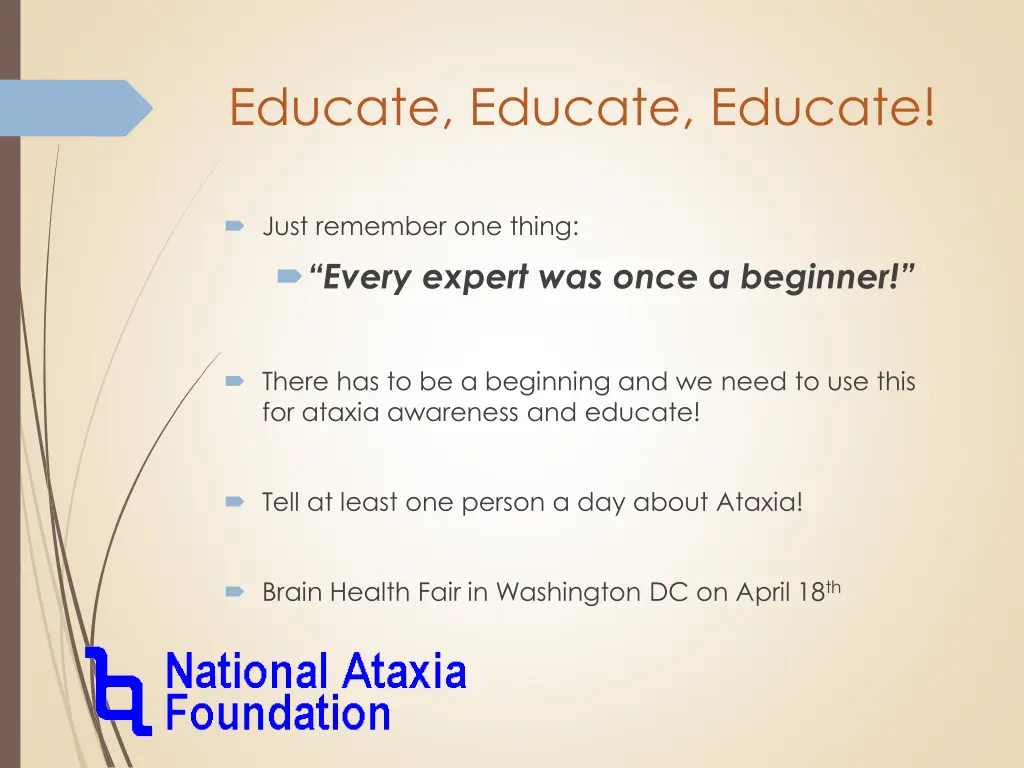 educate educate educate