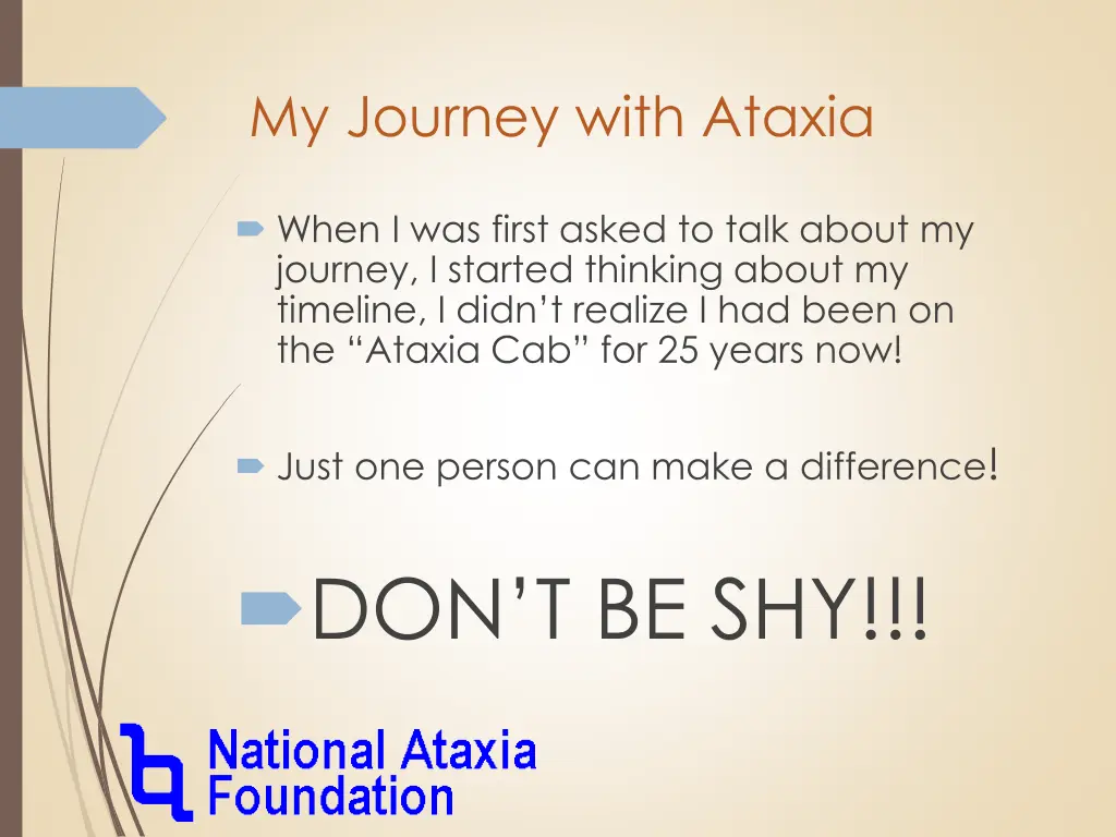 my journey with ataxia