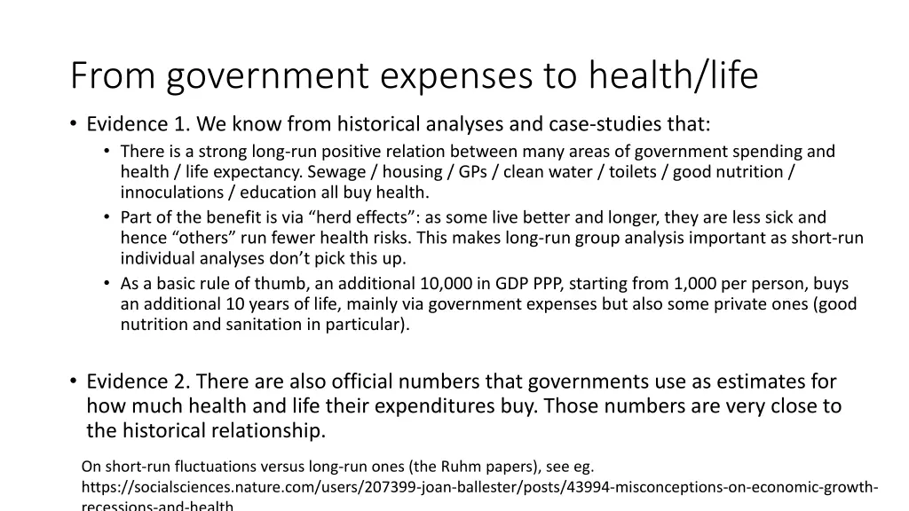 from government expenses to health life