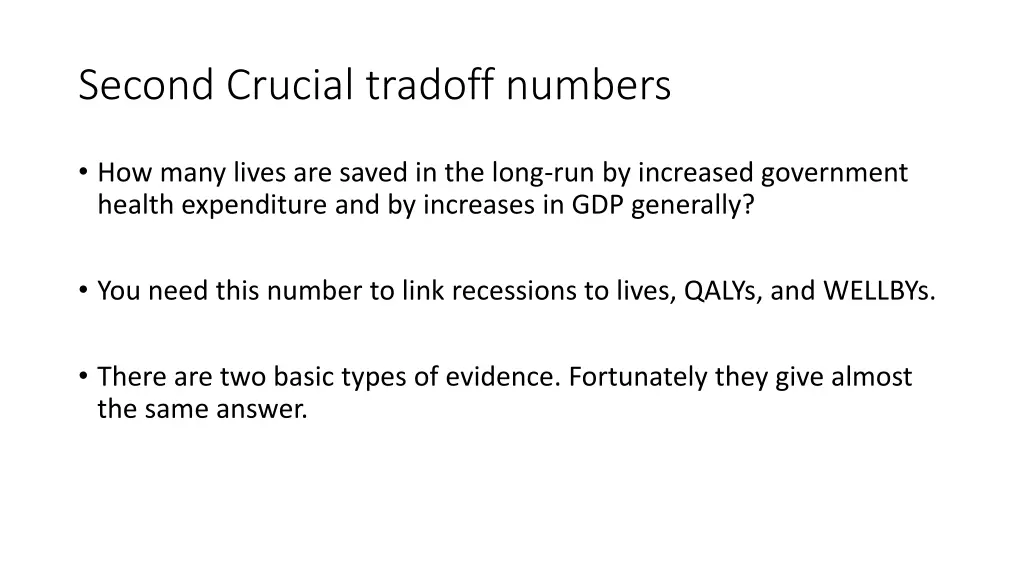 second crucial tradoff numbers