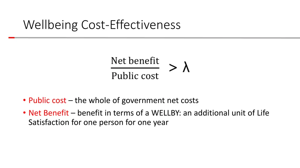 wellbeing cost effectiveness
