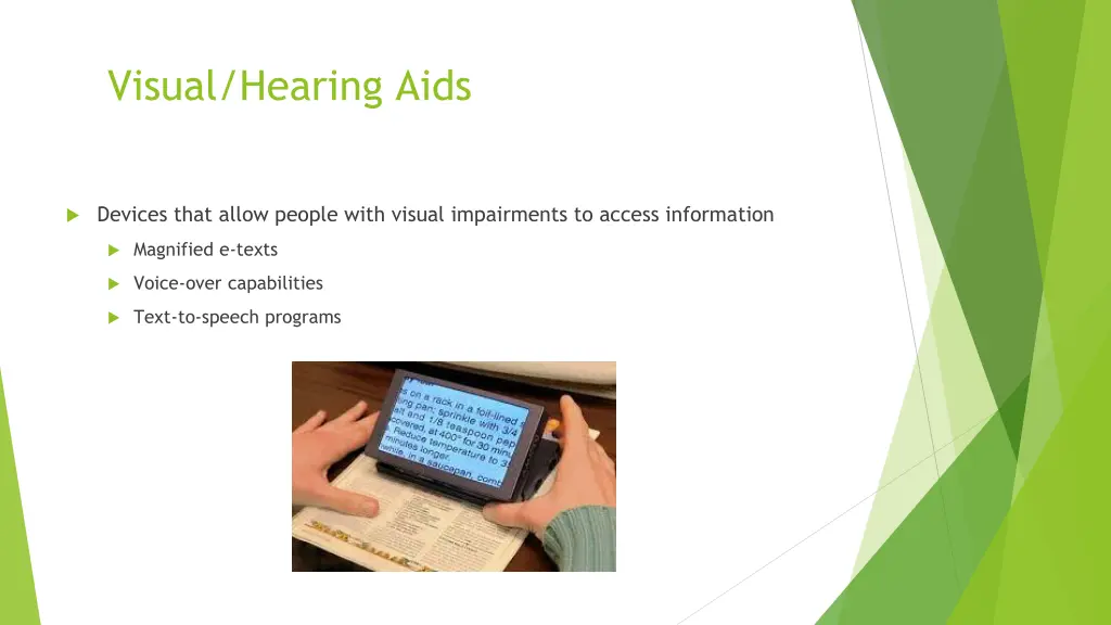 visual hearing aids