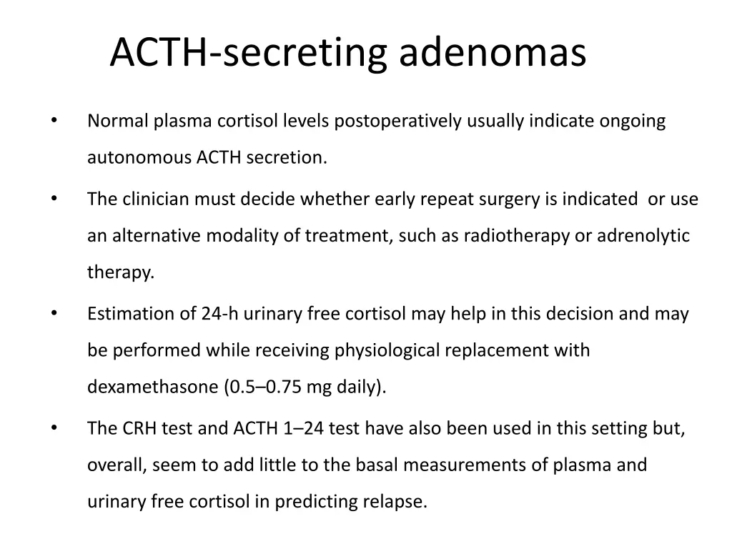 acth secreting adenomas 1
