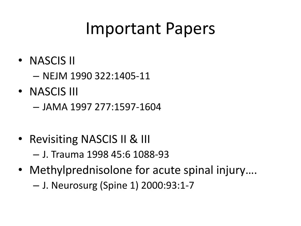 important papers