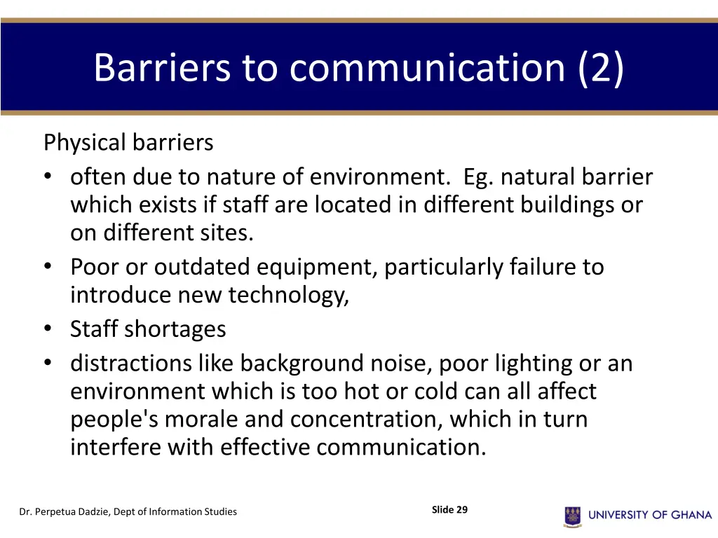barriers to communication 2