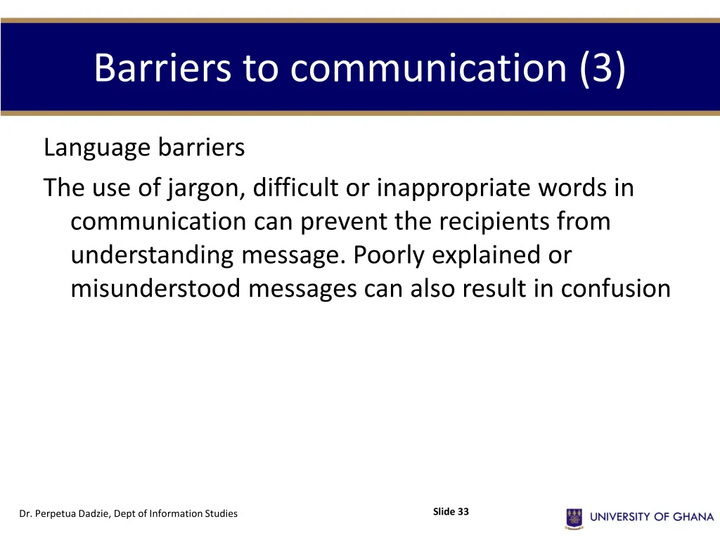barriers to communication 3 3