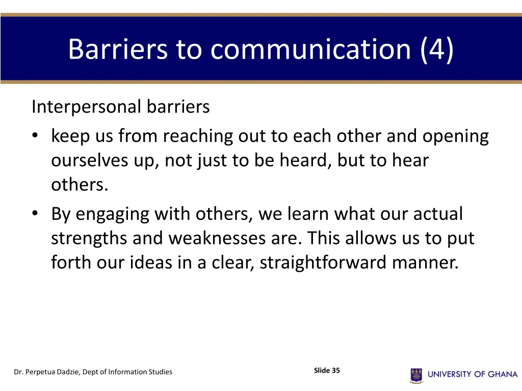 barriers to communication 4 1