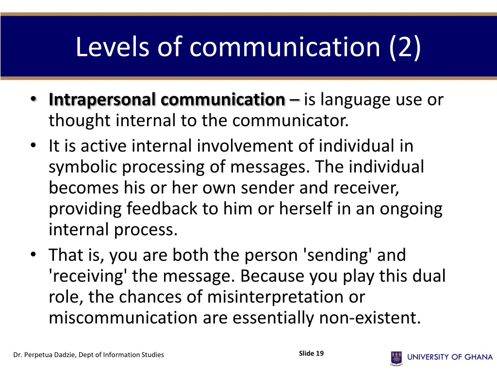 levels of communication 2