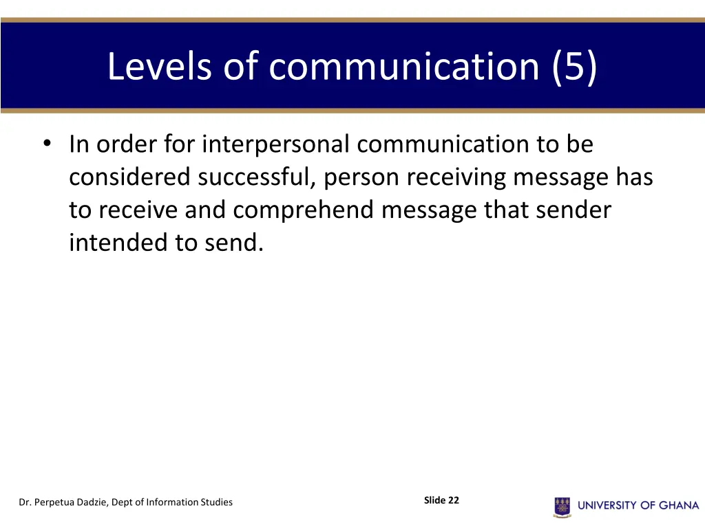 levels of communication 5