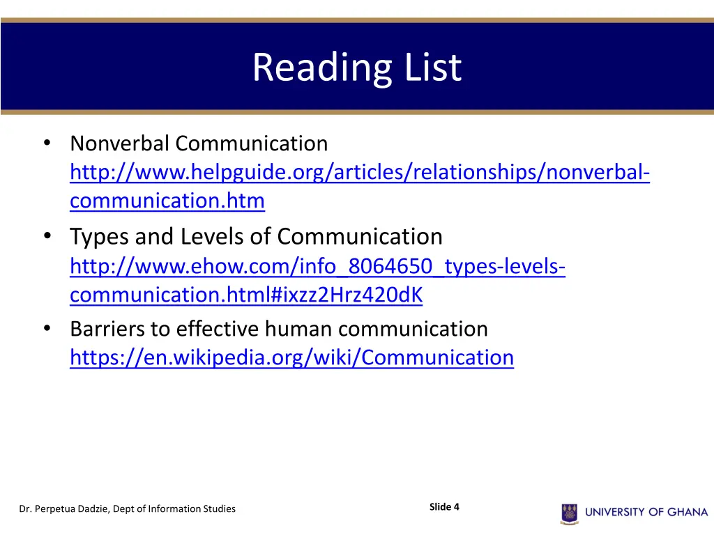reading list