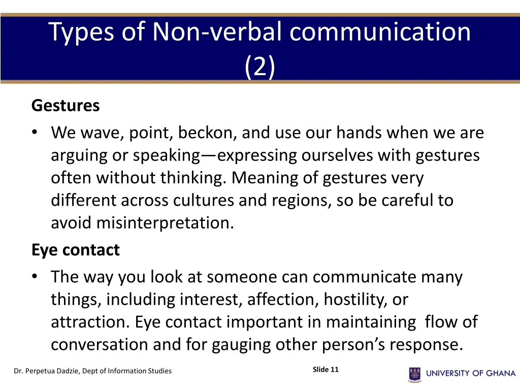 types of non verbal communication 2