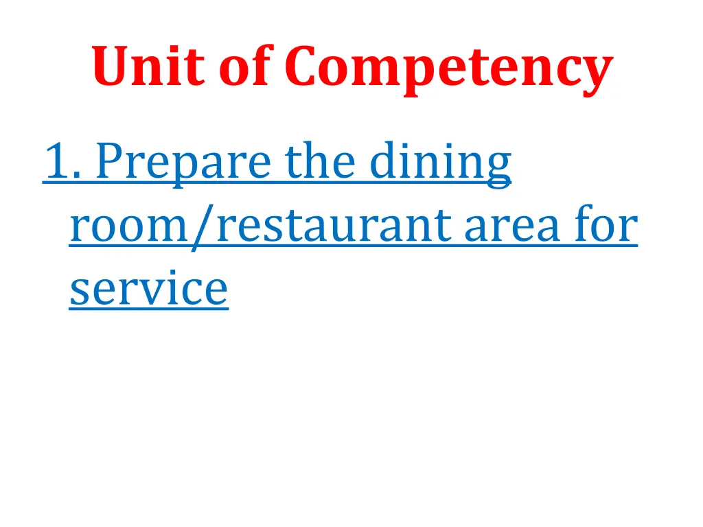 unit of competency