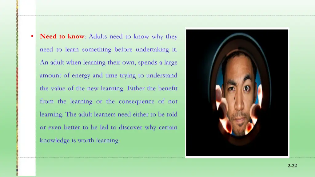 need to know adults need to know why they