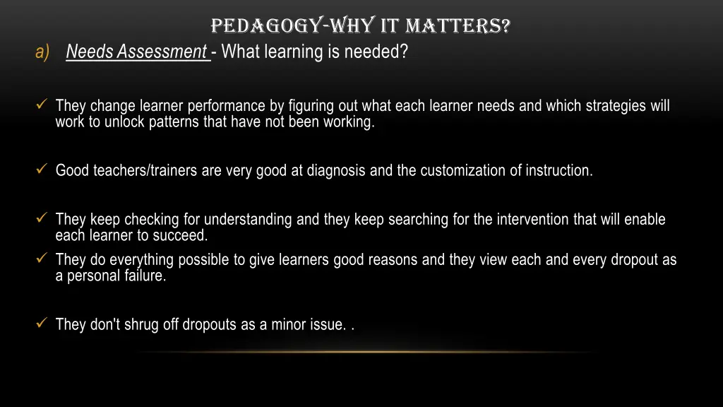 pedagogy why it matters