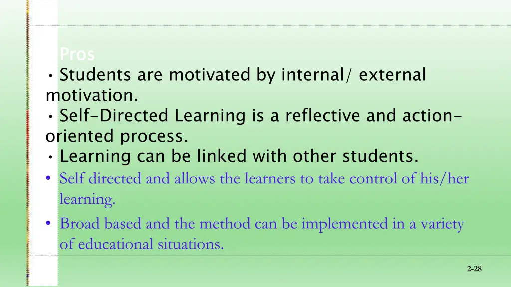 pros students are motivated by internal external