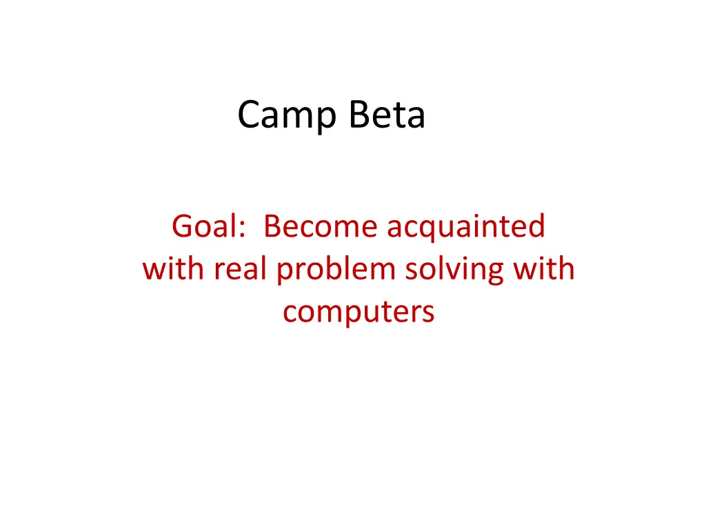camp beta