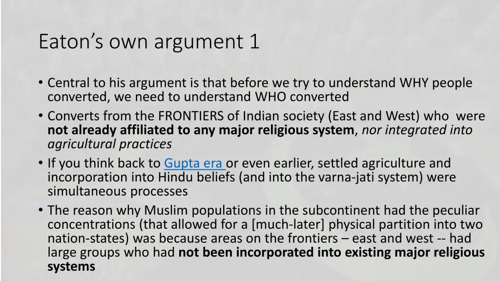 eaton s own argument 1