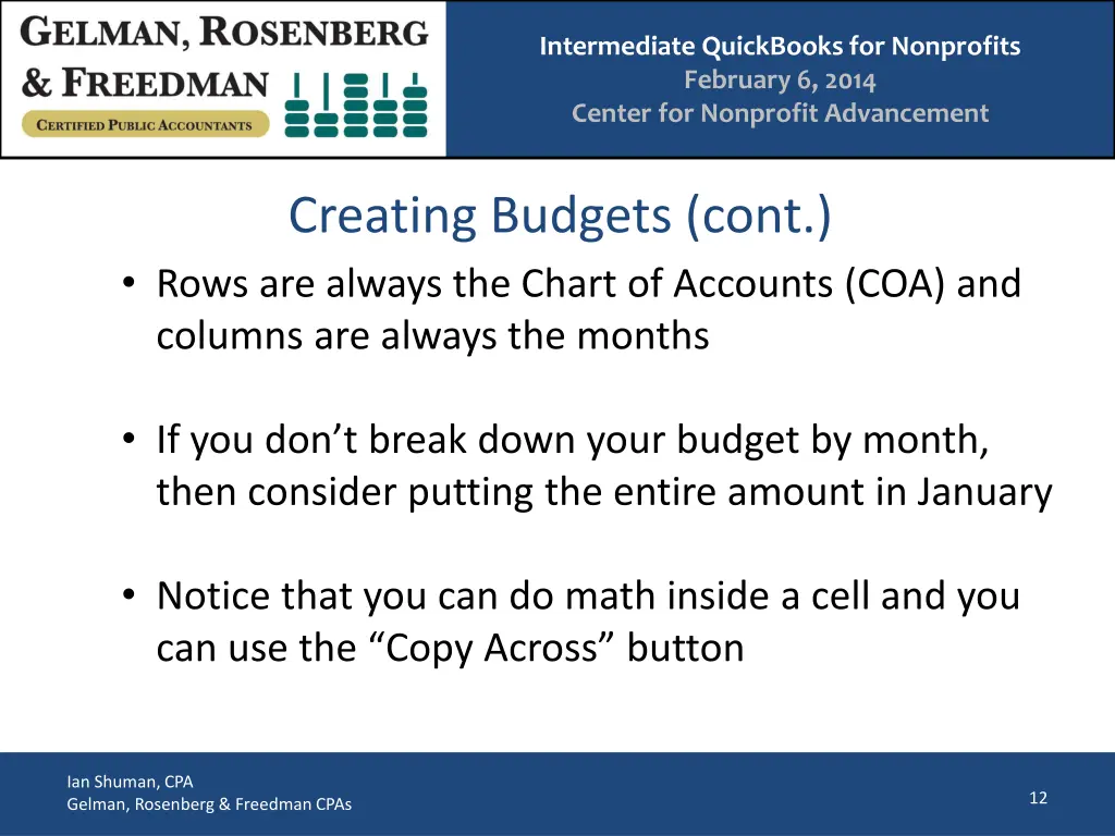 intermediate quickbooks for nonprofits february 10