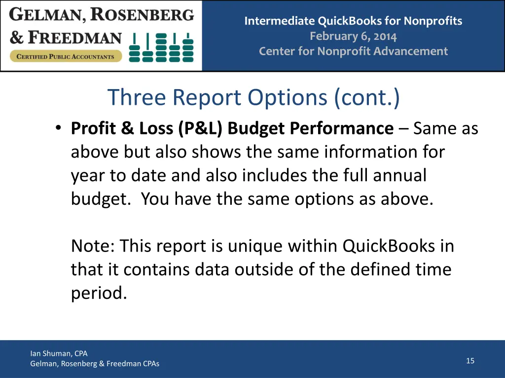 intermediate quickbooks for nonprofits february 13