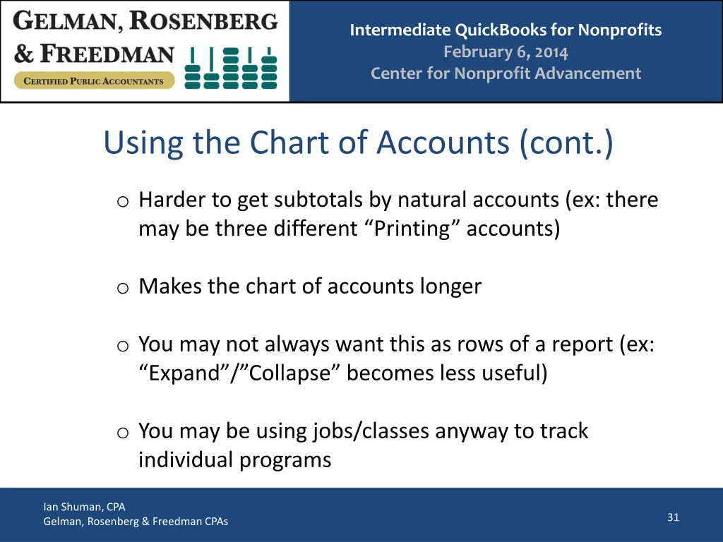 intermediate quickbooks for nonprofits february 29