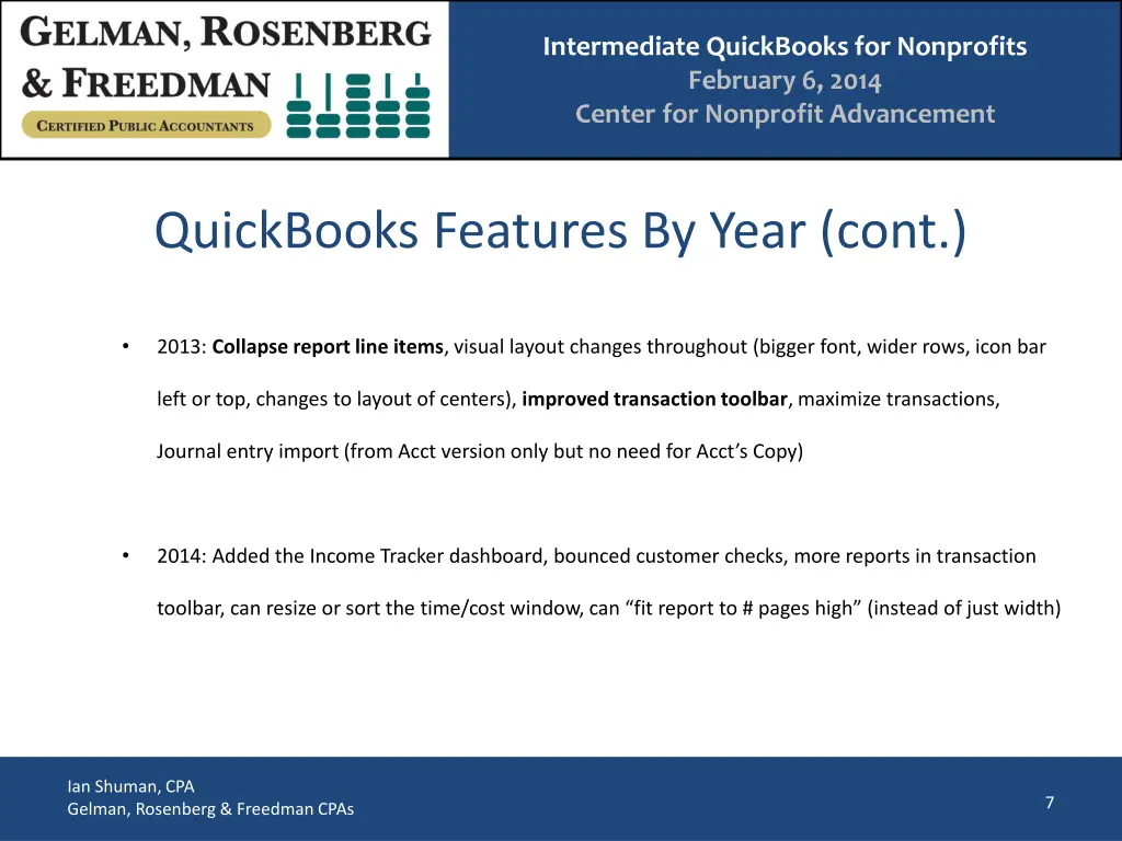 intermediate quickbooks for nonprofits february 5