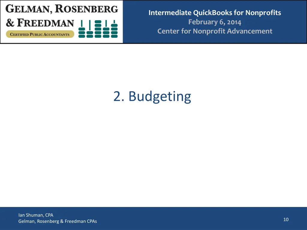 intermediate quickbooks for nonprofits february 8