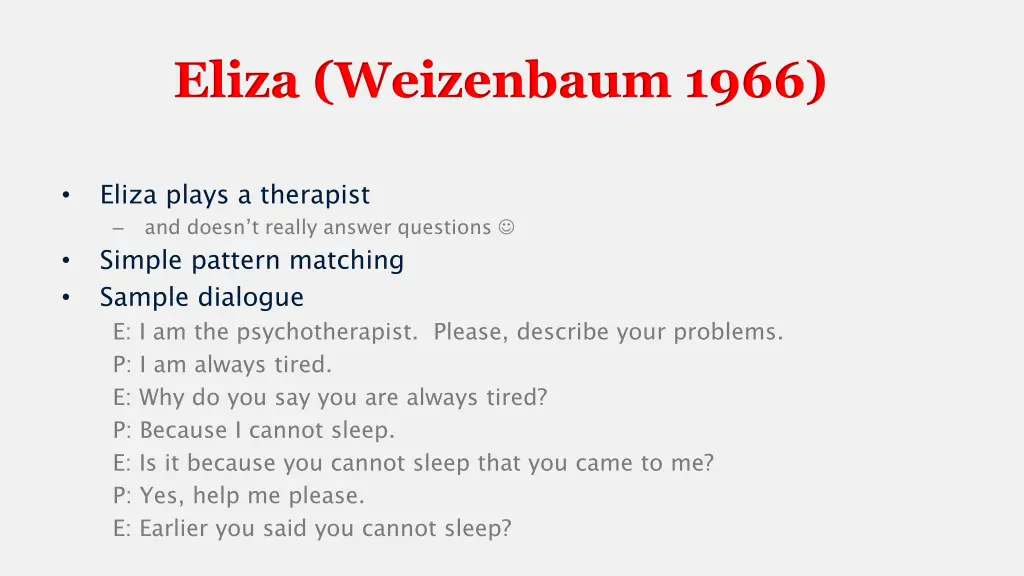 eliza weizenbaum 1966