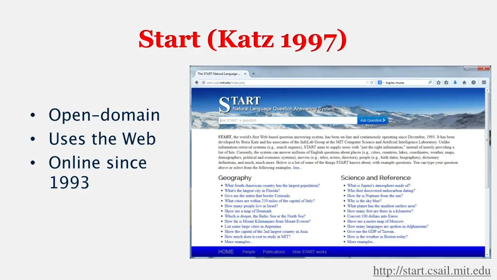 start katz 1997