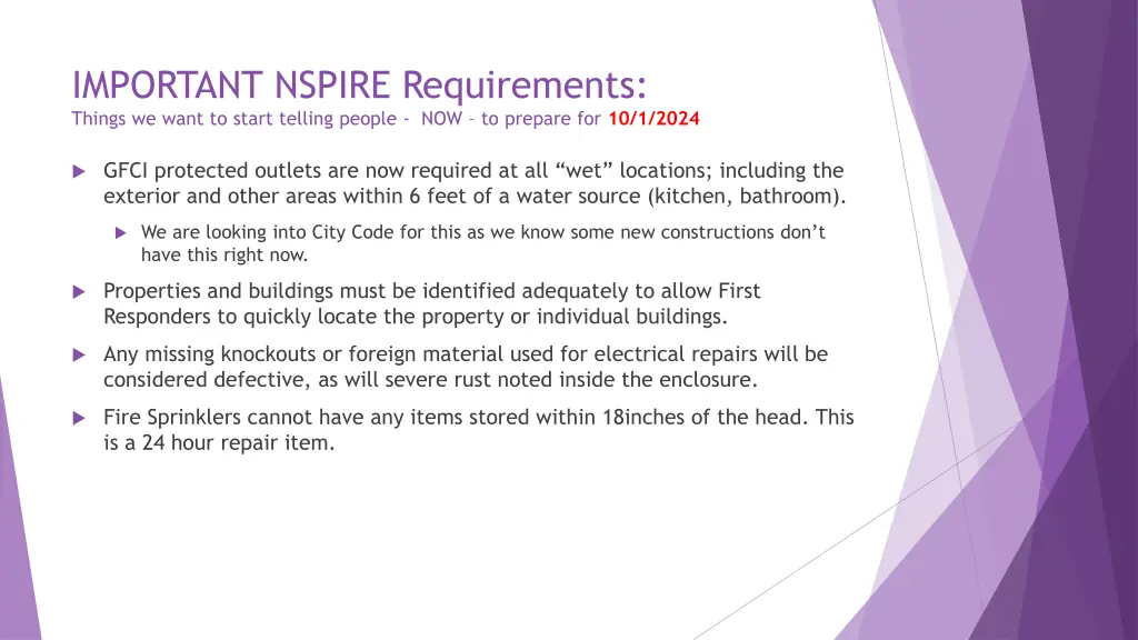 important nspire requirements things we want