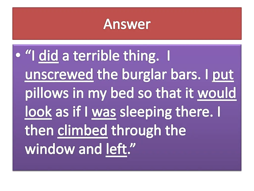 answer