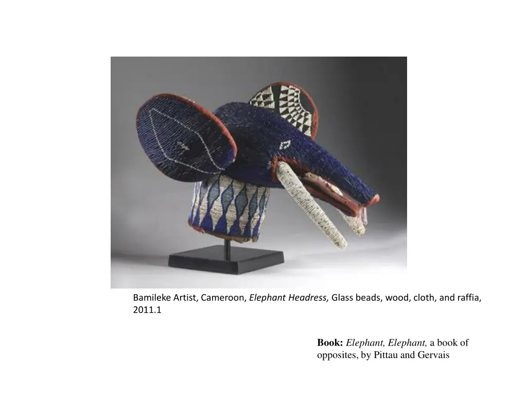 bamileke artist cameroon elephant headress glass