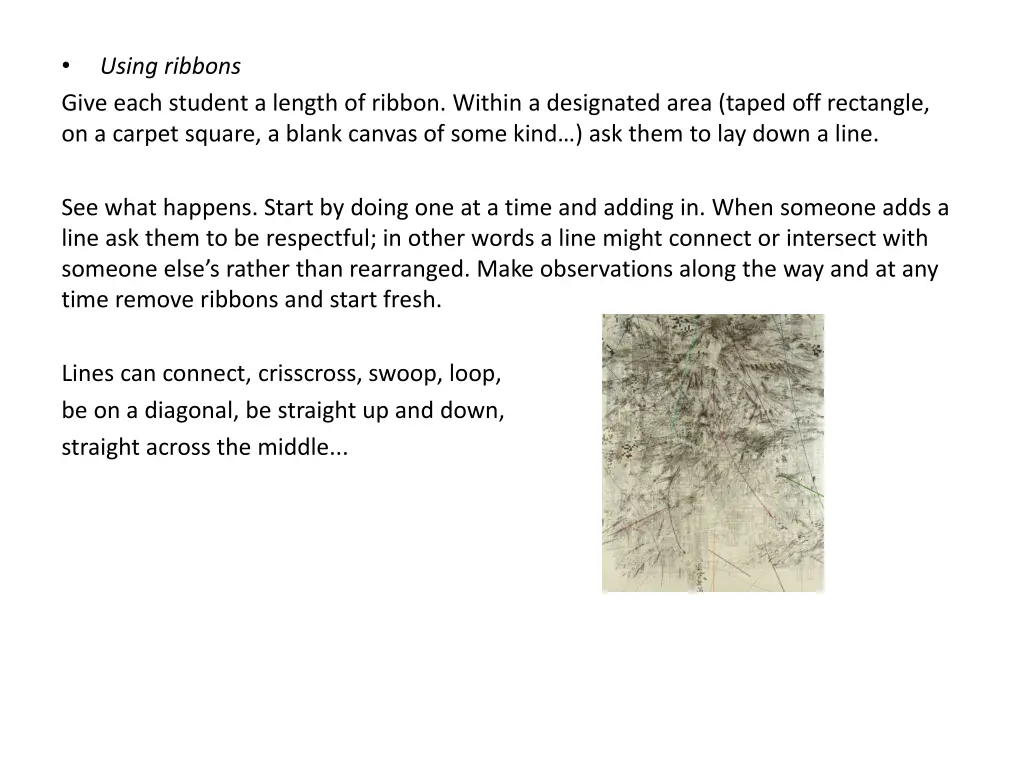 give each student a length of ribbon within